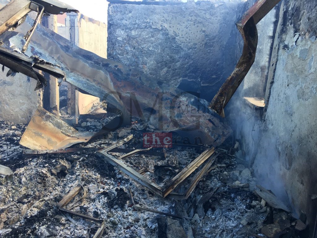 Actively smouldering room in home destroyed by fire during the early morning hours on Thursday, October 13th, 2016.