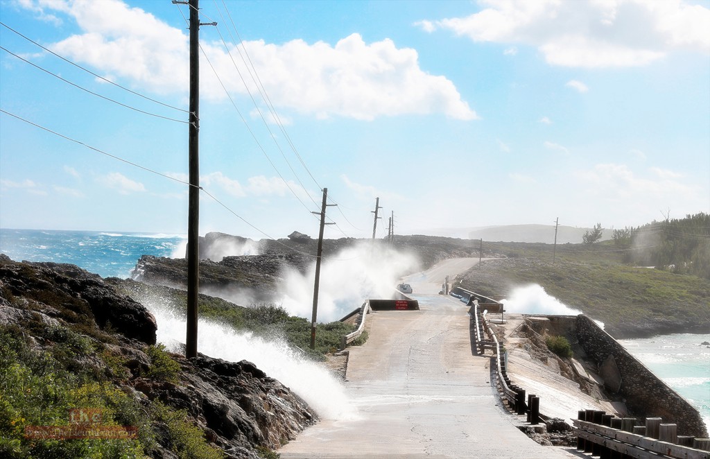 File Photo: High seas day at the Glass WIndow Bridge in Eleuthera, Bahamas