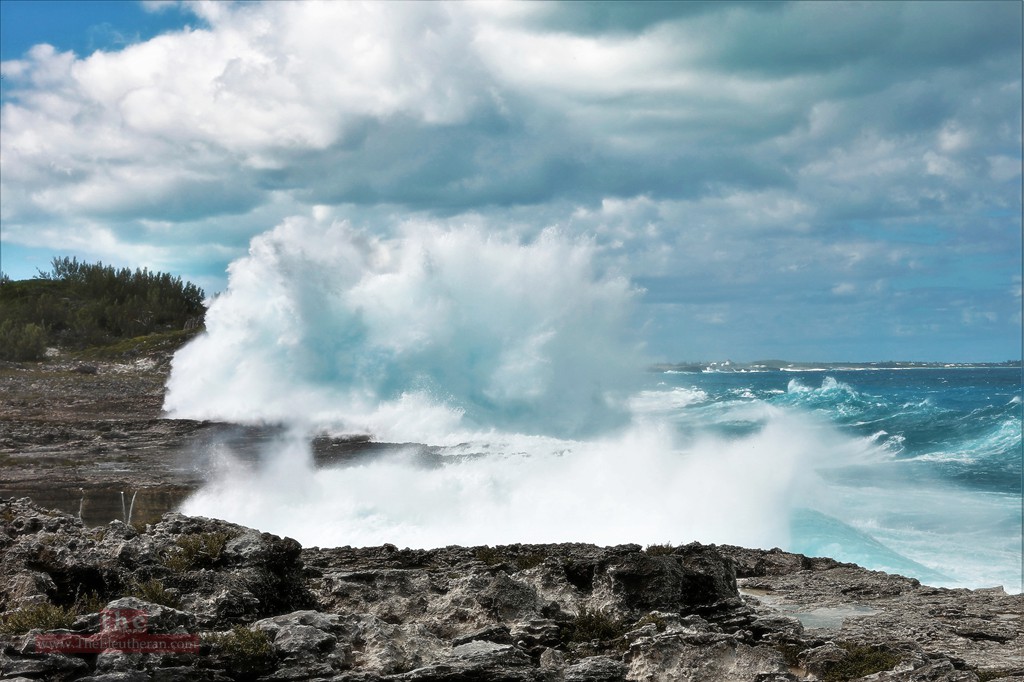 File photo: Atlantic coastline, just north of the Glass Window bridge during raging seas.