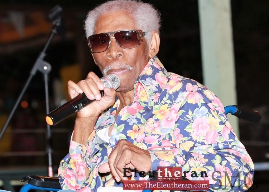 File Photo; Legendary Bahamian Entertainer Ronnie Butler at the Hatchet Bay Fest, August 2017. 