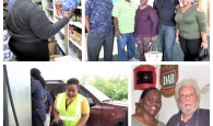 In the Photos: Chairman of the Prices Commission, Ms. Synida Dorsett inspecting a food item at a local food store in Long Island.  The Chairman is also shown sharing a light moment with renowned Long Island businessman Mr. Mario Simms of The Blue Chip. Also seen is Ms. Arielle Braynen, Metrologist with The Bahamas Bureau of Standards and Quality in the Ministry of Labour inspecting a gasoline station in Long Island. Pictured from left to right in the group photo are Mr. Huel Robins, Commissioner of the Prices Commission and Vice Chairman of The Bahamas Bureau of Standards and Quality; Mr. Jason Johnson, Price Inspector at the Consumer Welfare Unit; Ms. Dorsett; Mr. Deron Strachan, Metrologist and Inspector at The Bahamas Bureau of Standards and Quality and Ms. Arielle Braynen, Metrologist with The Bahamas Bureau of Standards and Quality.