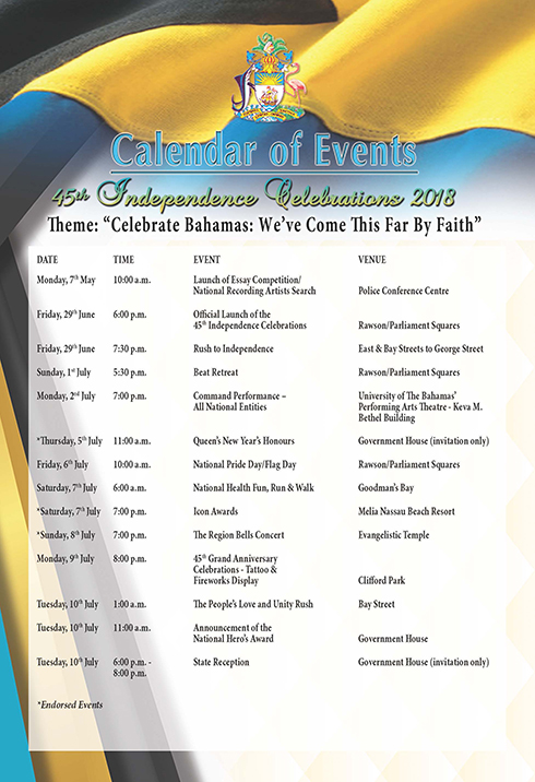 National Independence Celebration Events - Hosted in New Providence.