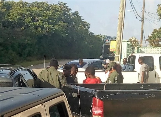 Illegal migrants being apprehended in the Wemyss Bight area of South Eleuthera, on Sunday, August 12th, 2018.