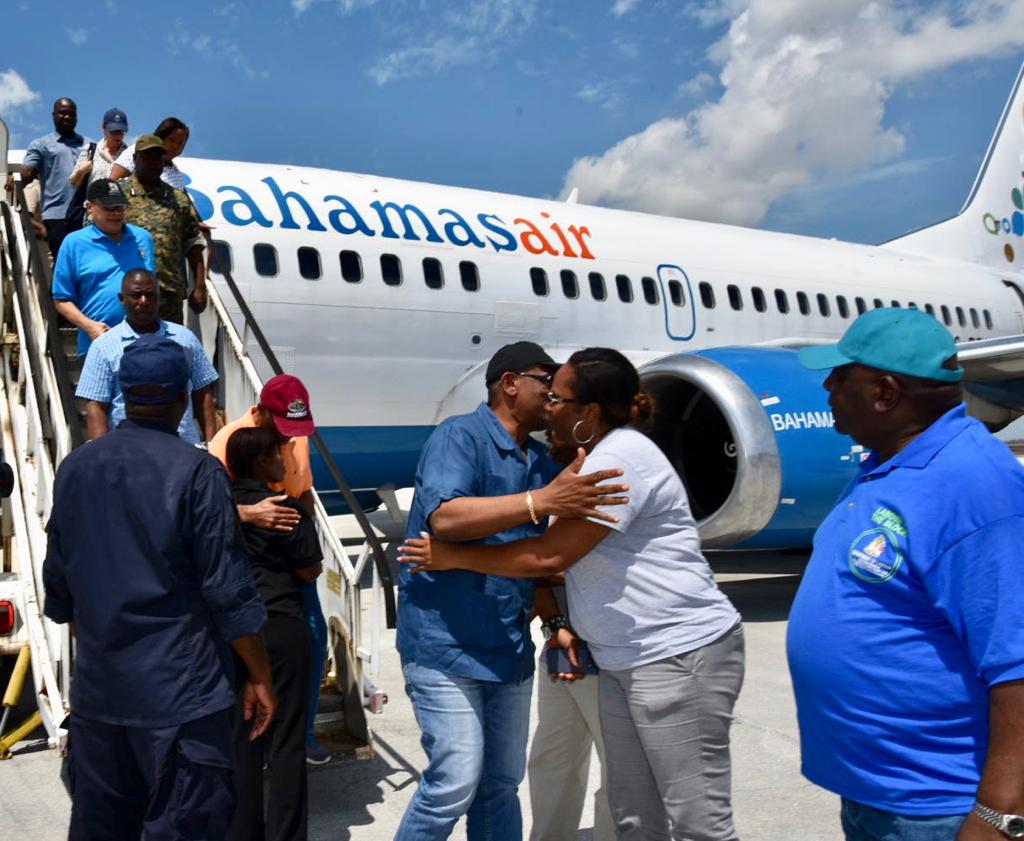 Prime Minister Minnis arrived in Grand Bahama on Saturday, September 7, 2019 for a firsthand view of the destruction caused by Hurricane Dorian. (BIS Photo/Yontalay Bowe) 