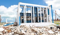 Devastated church site in Dundas Town, Abaco.