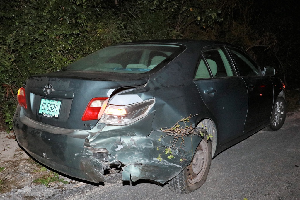 Toyota Camry vehicle involved in a three-car collision on Friday, January 31st, 2020.