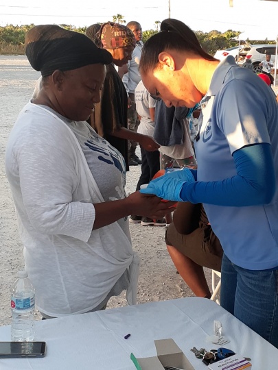 Nurses and doctor on hand following the walk, provided information about Diabetes and provided free glucose testing.