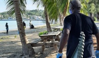 GH Beach cleanup - Paul Simmons ready with rake
