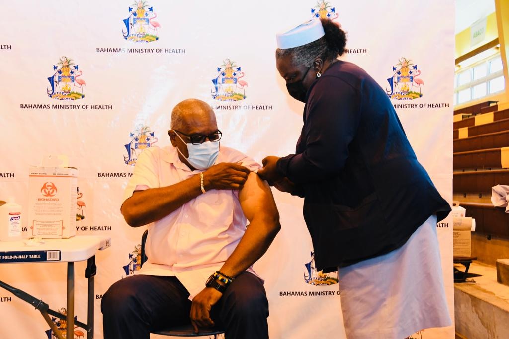 Prime Minister Minnis Receives COVID-19 Inoculation - March 14, 2021