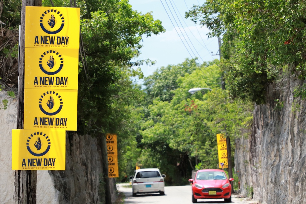 PLP party paraphernalia dotted the Eleuthera highway as well as township byways ahead of the 2021 Bahamas General Election.