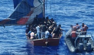 RBDF Photo shows boarding team and Haitian sloop on Wednesday September 22nd, 2021.