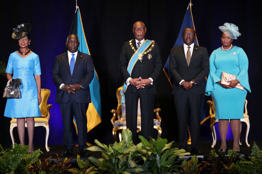 Pictured above: (L-R) Mrs. Ann Marie Davis, Prime Minister Philip Davis, Governor General HE Cornelius A. Smtih, DPM Isaac Chester Cooper, and Mrs. Cecilia Cooper.