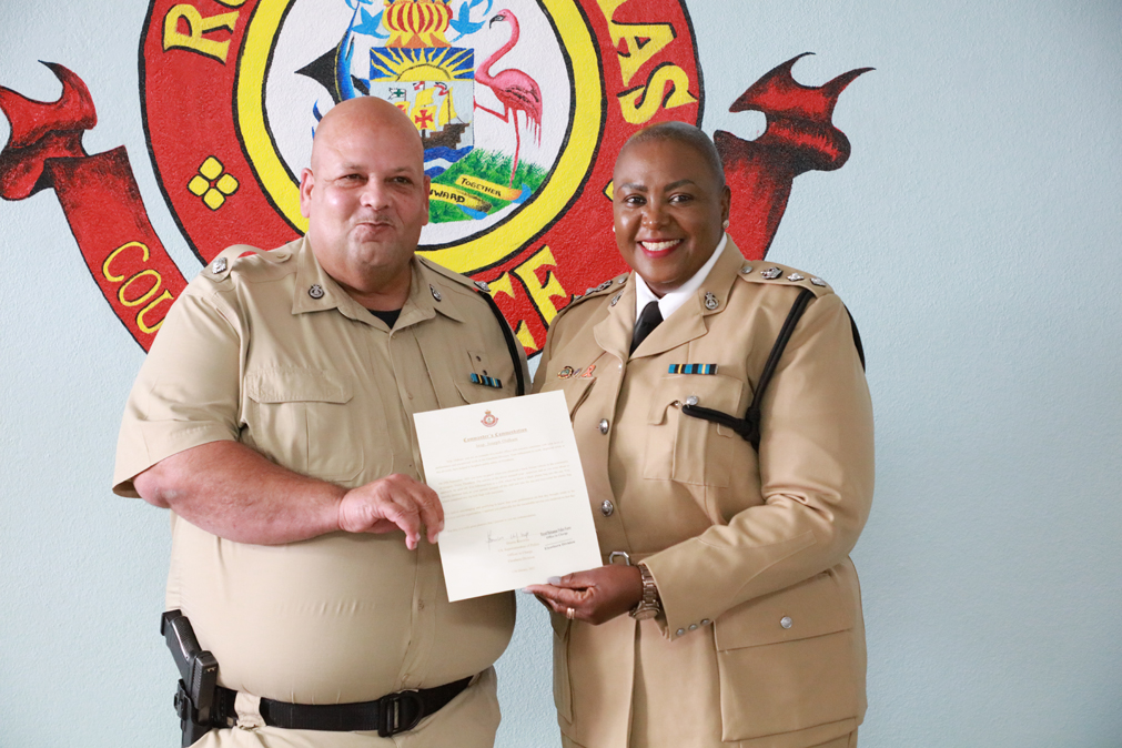 Commander's Commendation presented to Inspector Joseph Oldham.