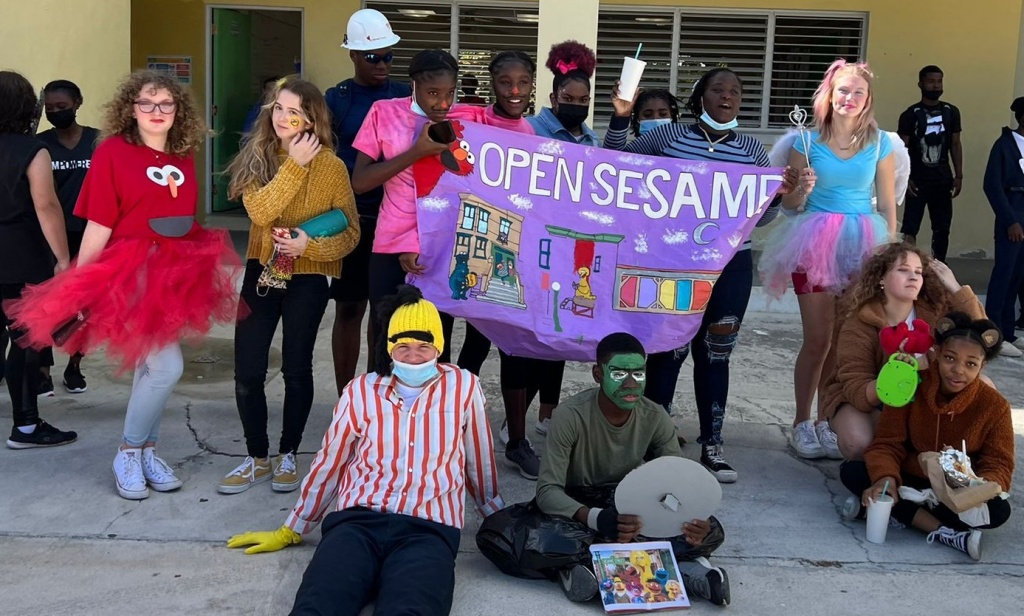 Annual literacy week characters parade at the Samuel Guy Pinder All Age School.