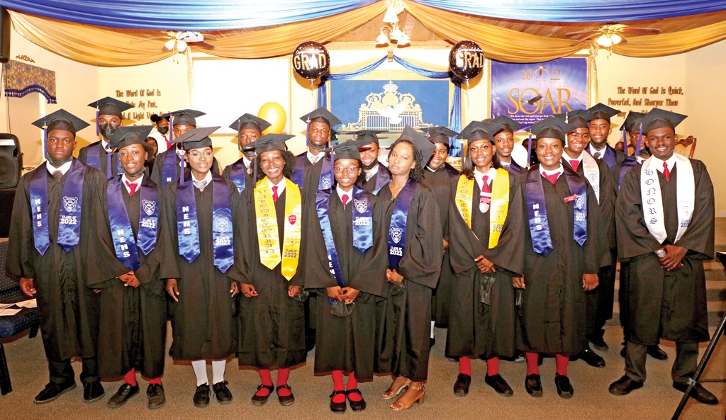 The graduating Class of 2022 from North Eleuthera High School, stand proudly in front of parents, family and friends, as they say goodbye to high school.