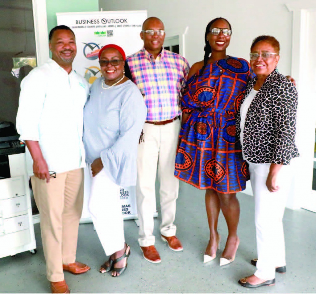 Attendees of the Eleuthera Business Outlook are pictured with the Event Organiser, Joan Albury (1st from right). Also pictured on the left are Out Island Promotion Board's Kerry Fountain, and Retired Island Manager of Eleuthera's Tourism Office, Jacqueline Gibson.