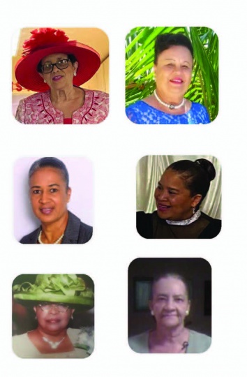 Women Honourees: Ivis Agatha Culmer, Miriam Knowles, Theresa Culmer, Patrice Moss, Ophelia Bethel-Ingraham, and Sheila Mae Cooper.