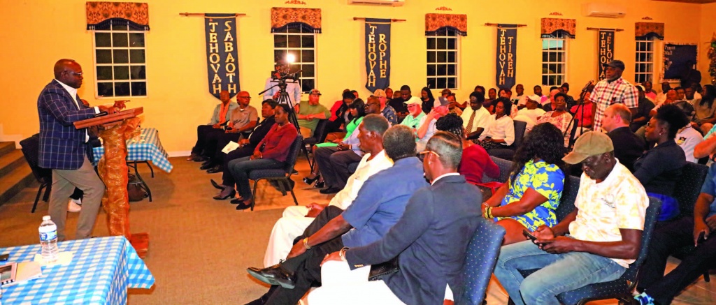 DPM Chester Cooper in his presentation to North Eleuthera residents, emphasized his commitment to the NE Airport being completed by 2026.