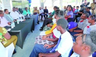 Students from high schools in Eleuthera attend an information forum with officials from New Providence about the parliamentary electoral process.