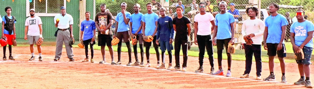 A men's combined team of police officers tested their talents against the Blackwood men's community softball team.