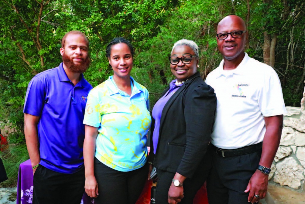  Ministry of Tourism Managers and staff from the Eleuthera Tourist Office - organizers of the 2024 Winter Residents Reception - Office Manager, Glenda Ingraham seen (second from right), with General Manager, Preston Young (right end).