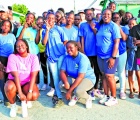 Rev. Josette Joseph-Illan (Front right in blue), Young Life Ministry Island Director, poses with Young Life members as they take part in a ‘Walk For Hope’ fundraiser on Saturday, May 11th, 2024.