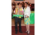 Honour Roll student, Salutatorian & Deputy Head Boy  of the CEHS Class of 2016, Joevante Fox, with Supt. of Education, Helen-Simmons Johnson -  490A7060