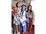 All Smiles- Ivanna Ferguson of the WHS Class of 2016, with her mother and a friend after the ceremony- 490A3338