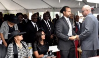 At the end of the committal,  Prime Minister, Dr. the Hon. Hubert Minnis presented the National Flag to Stephen Isaacs, Jr., son of the late Chief Justice.