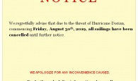 Cancellation Notice 8.29.19