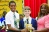 2022 Eleuthera District Spelling Bee Champion, Sohan Bryan, of Central Eleuthera High School, hands the winning trophy over to new 2023 Eleuthera District Spelling Bee Champion, Wes Underwood of Samuel Guy Pinder All Age.  They are accompanied by Mrs. Melinda Wallace with the Constituency Office.